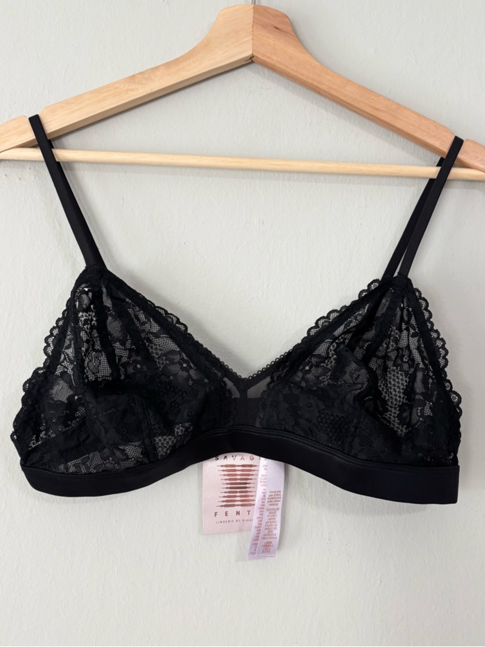 NEW Fenty x Savage Black Lace Lingerie Bralette